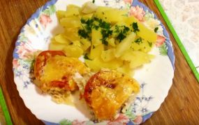 Морской окунь рецепт. Сочный морской окунь с помидорами и луком