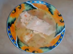Суп из хребтов семги