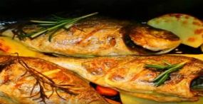 Retete de pește de gătit cu o fotografie Dorado, marinată în sos de menta